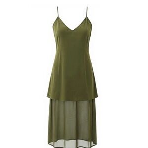 NWT Gold Hawk Green Velvet Midi Dress Size Medium